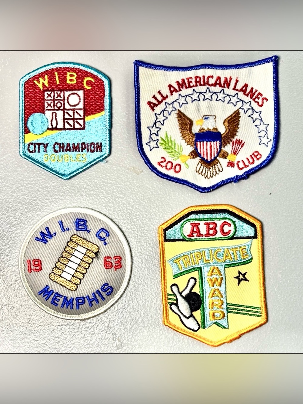 VTG Bowling Patches WIBC 200 Club American Bowling Congress Womens International